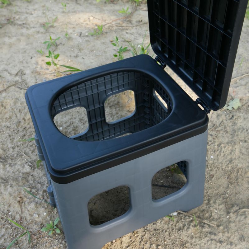 Toaletă turistică OFFLANDER Portable Folding Camping Toilet black 3