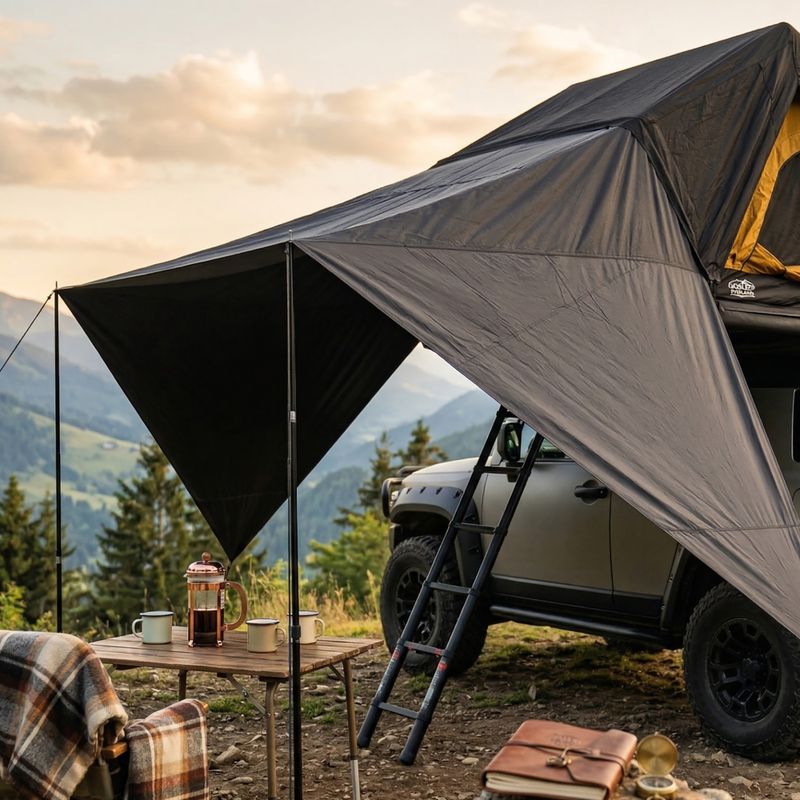 Acoperiș pentru cort OFFLANDER Soft Hybrid 190 do namiotu black 7