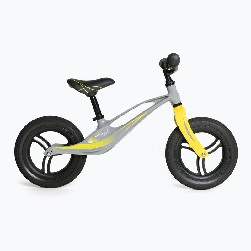 Lionelo Bart Tour bicicletă pentru copii gri-galben LOE-BART TOUR