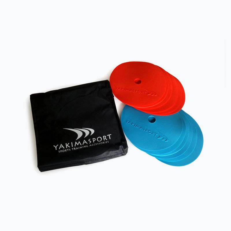 Yakimasport markere de teren plat 12 buc roșu/albastru 100384