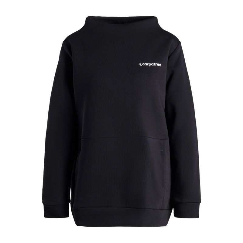Pulover Carpatree Funnel Neck Sweatshirt negru pentru femei CPW-FUS-1043-BL