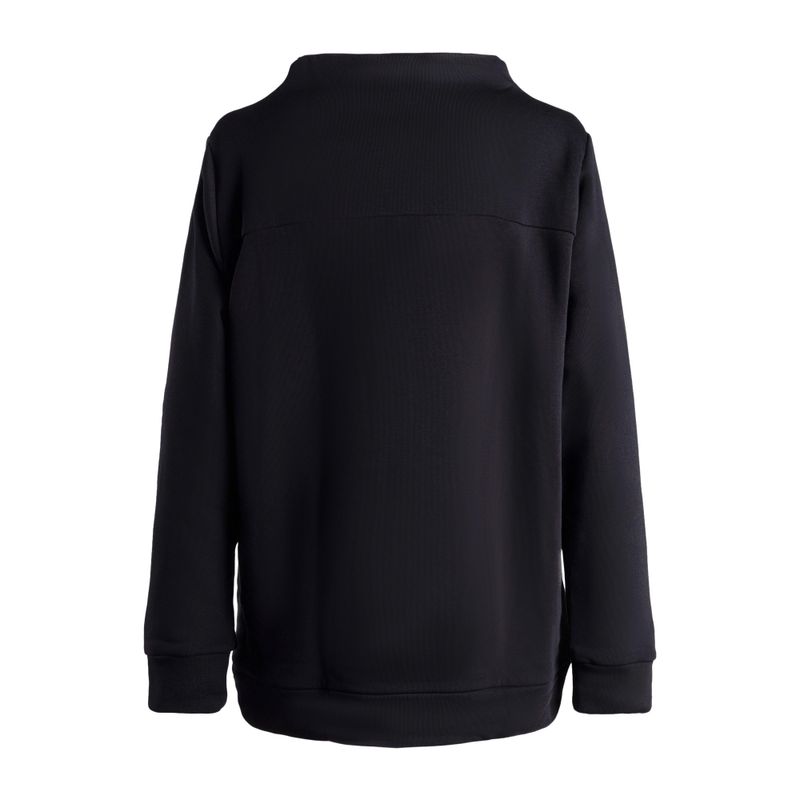 Pulover Carpatree Funnel Neck Sweatshirt negru pentru femei CPW-FUS-1043-BL 2