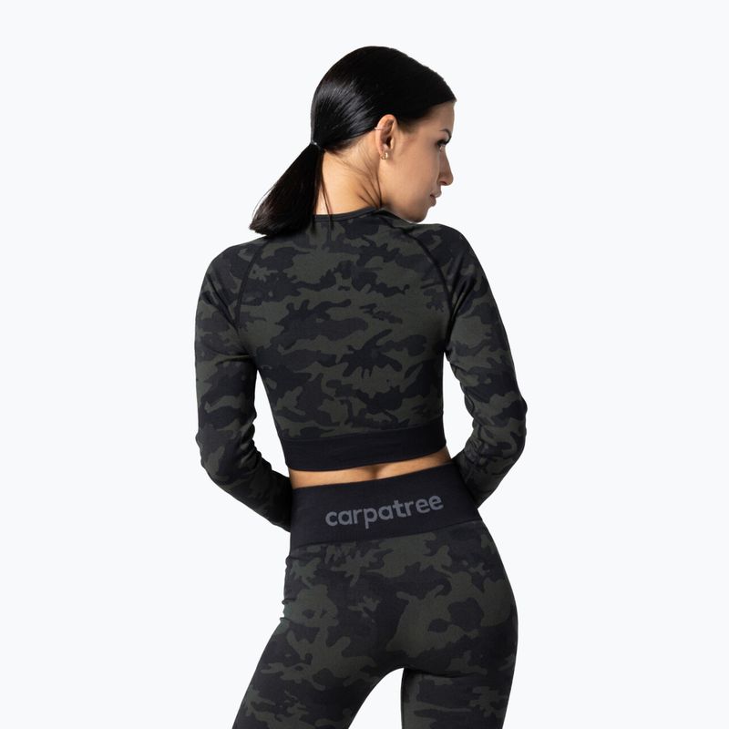 Top de antrenament pentru femei Carpatree Camo Seamless green 2