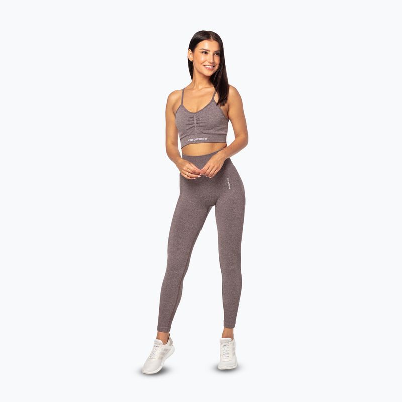 Colanți de antrenament pentru femei  Carpatree Allure Seamless brown melange (pepper corn) 2