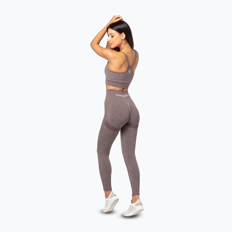 Colanți de antrenament pentru femei  Carpatree Allure Seamless brown melange (pepper corn) 3