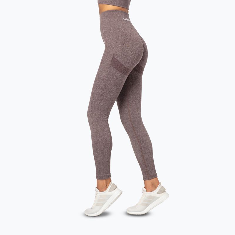 Colanți de antrenament pentru femei  Carpatree Allure Seamless brown melange (pepper corn) 4