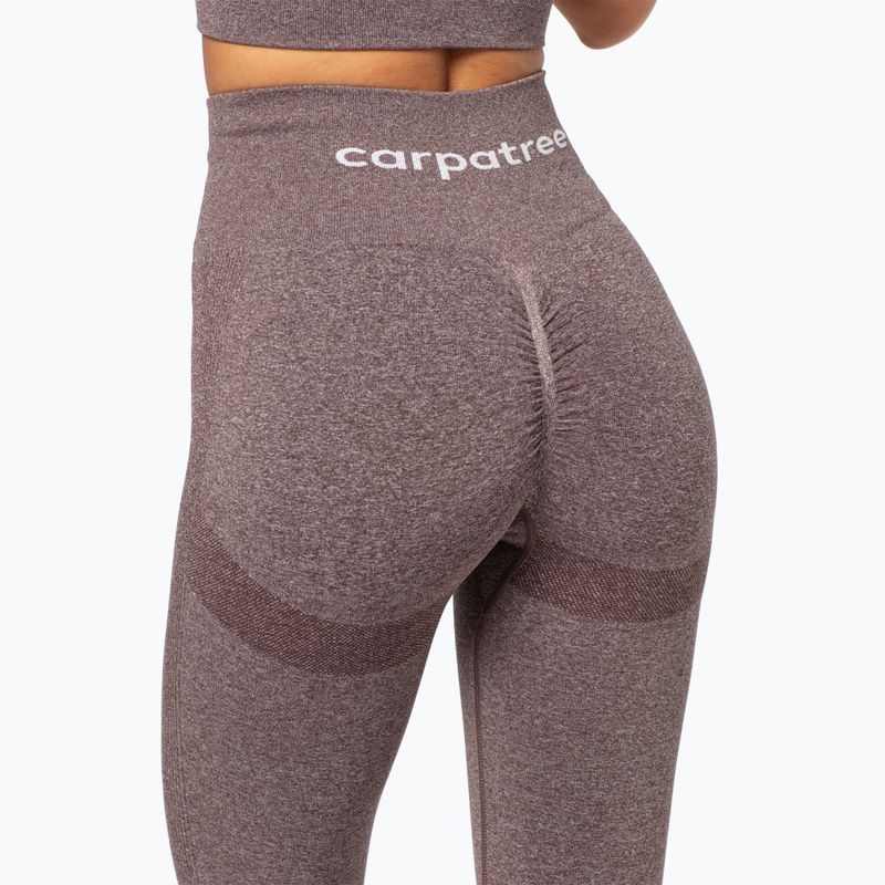 Colanți de antrenament pentru femei  Carpatree Allure Seamless brown melange (pepper corn) 5