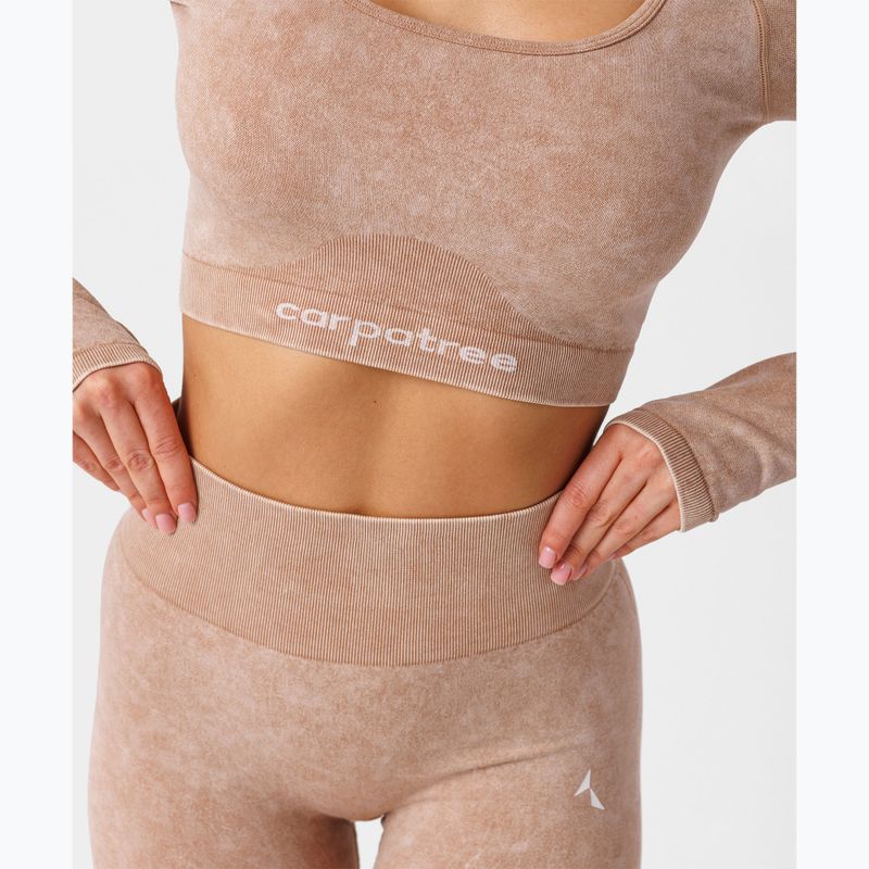 Longsleeve de antrenament pentru femei Carpatree Yasmine Seamless beige stone wash 4