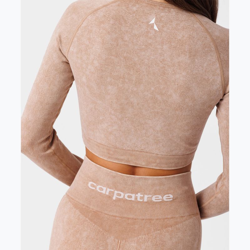 Longsleeve de antrenament pentru femei Carpatree Yasmine Seamless beige stone wash 5