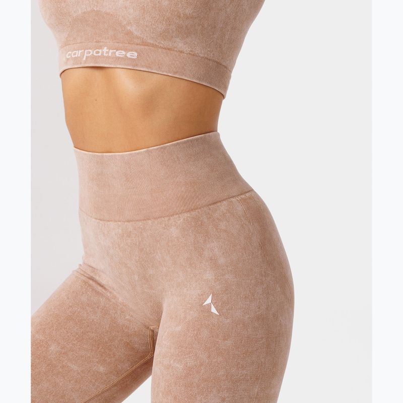 Colanți de antrenament pentru femei  Carpatree Yasmine Seamless beige stone wash 5
