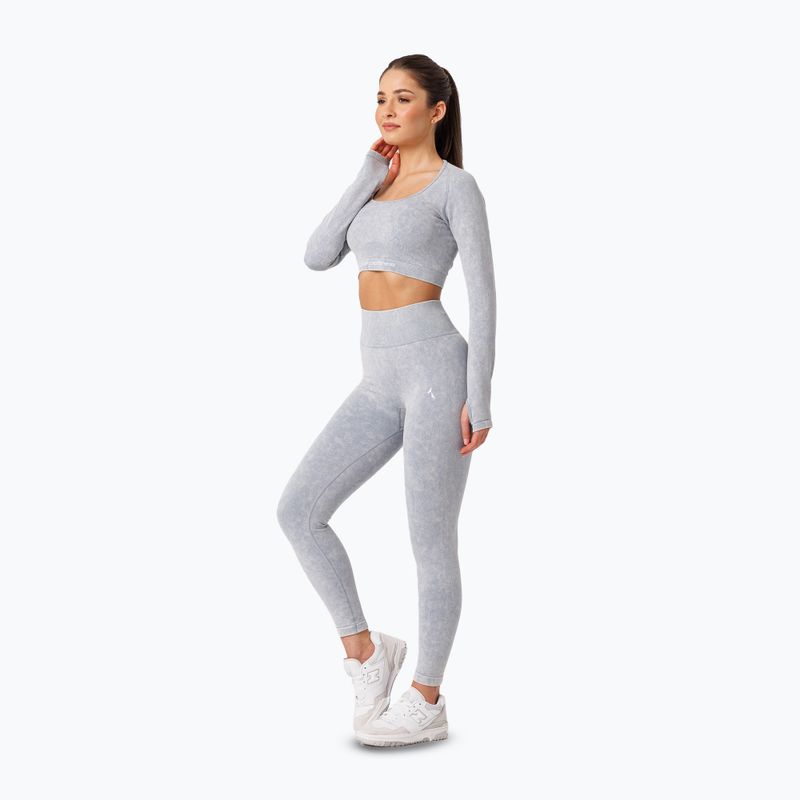 Longsleeve de antrenament pentru femei Carpatree Yasmine Seamless blue stone wash 2