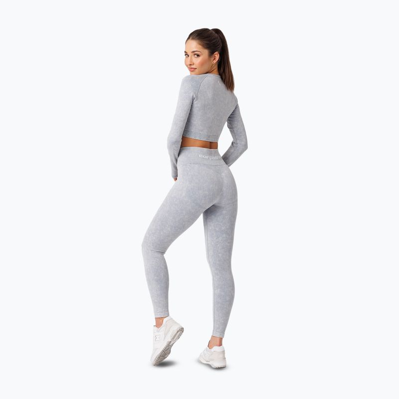 Longsleeve de antrenament pentru femei Carpatree Yasmine Seamless blue stone wash 3