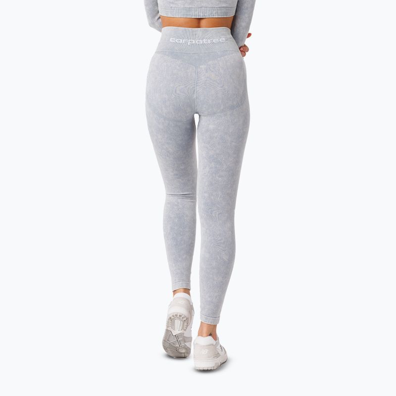 Colanți de antrenament pentru femei  Carpatree Yasmine Seamless blue stone wash 3