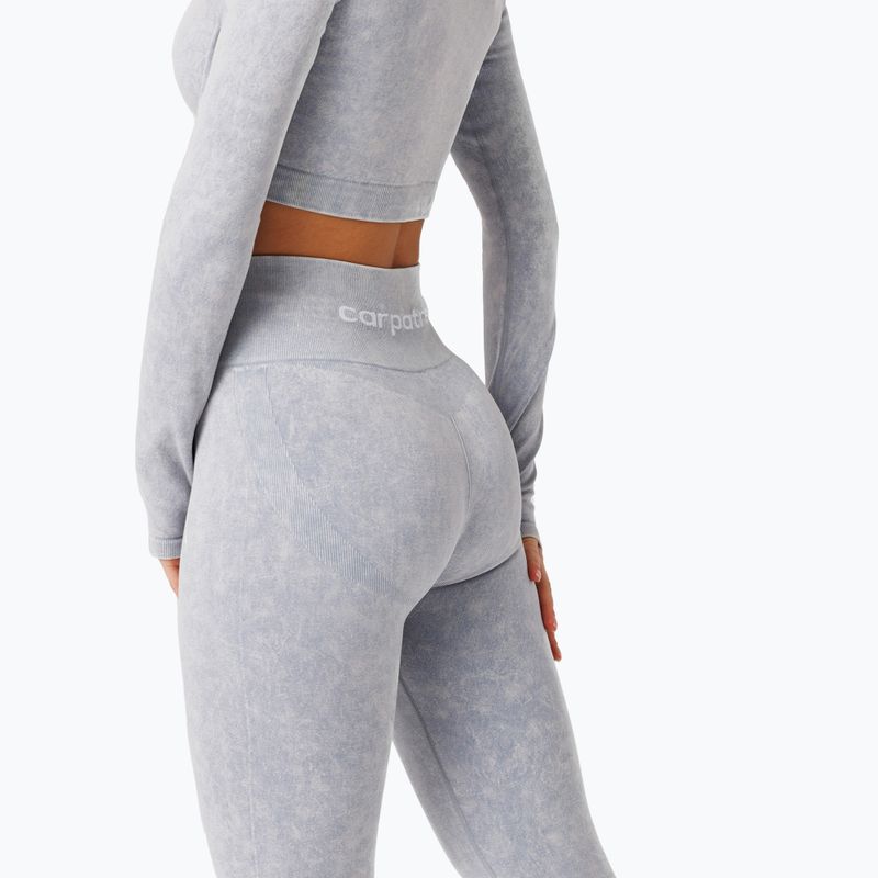 Colanți de antrenament pentru femei  Carpatree Yasmine Seamless blue stone wash 7