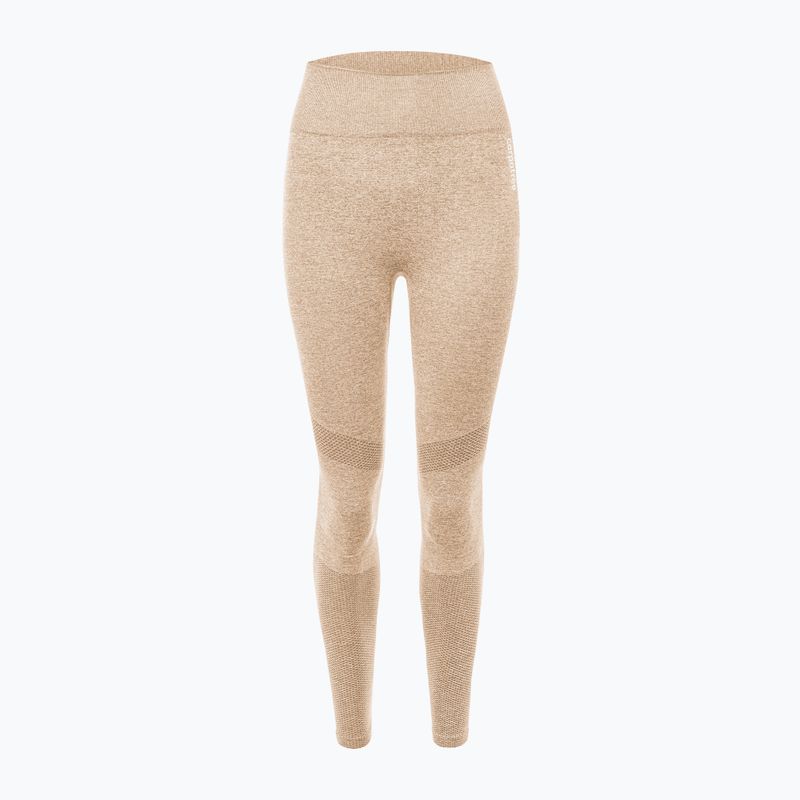 Colanți de antrenament pentru femei Carpatree Vibe Seamless beige melange 5