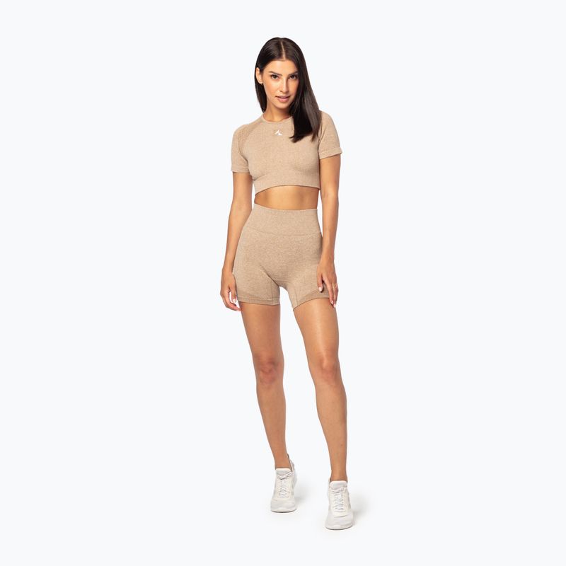 Top de antrenament pentru femei Carpatree Vibe Seamless beige melange 2