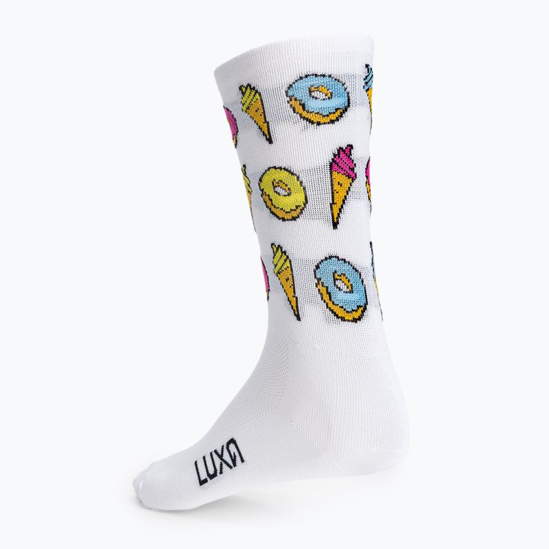LUXA Donuts șosete de ciclism alb LUAMSDS 3
