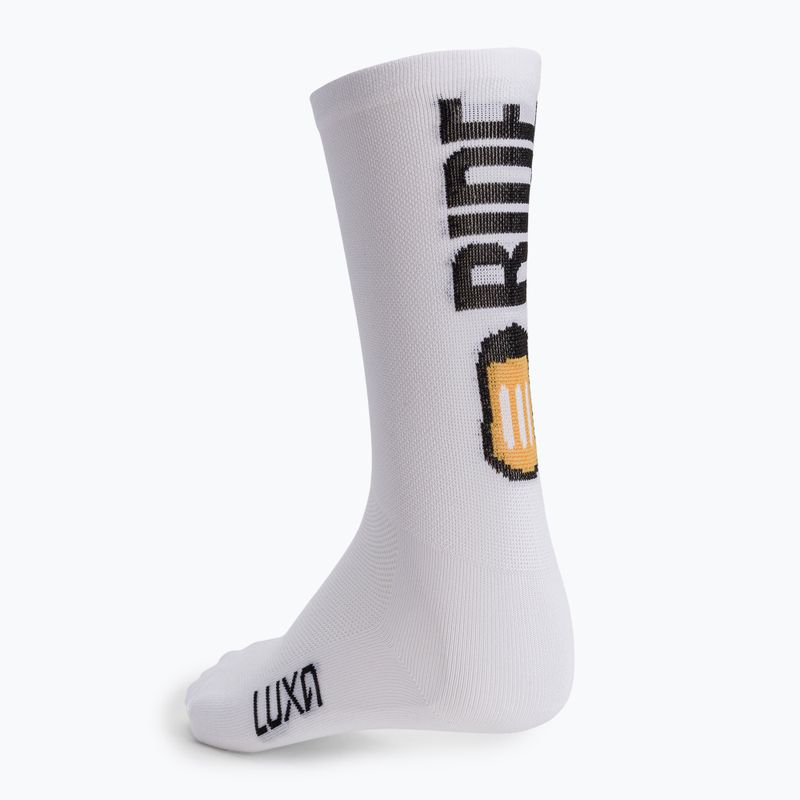 LUXA Beer Ride șosete de ciclism alb LAM21SBRWS1 5