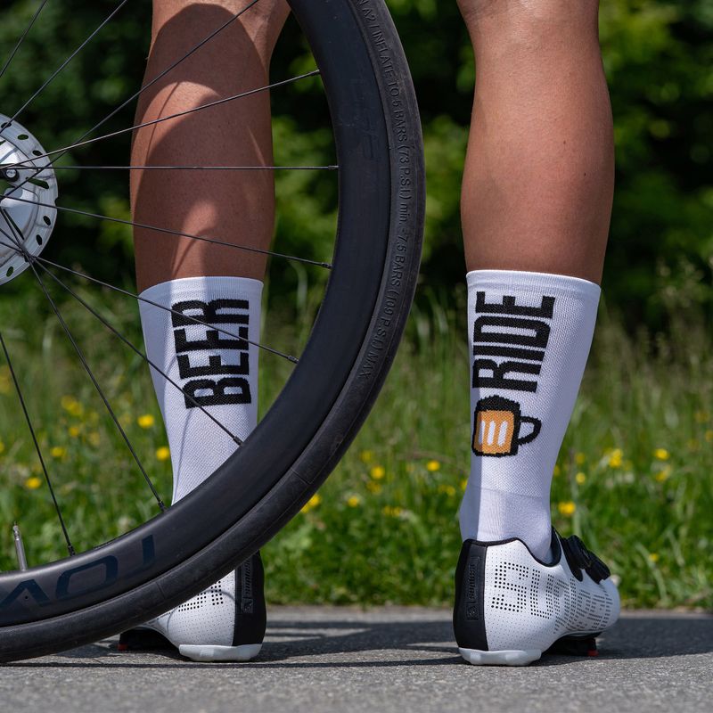 LUXA Beer Ride șosete de ciclism alb LAM21SBRWS1 7