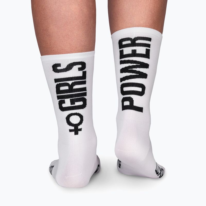 Șosete de ciclism pentru femei LUXA Girls Power alb LAM21SGPS1 2