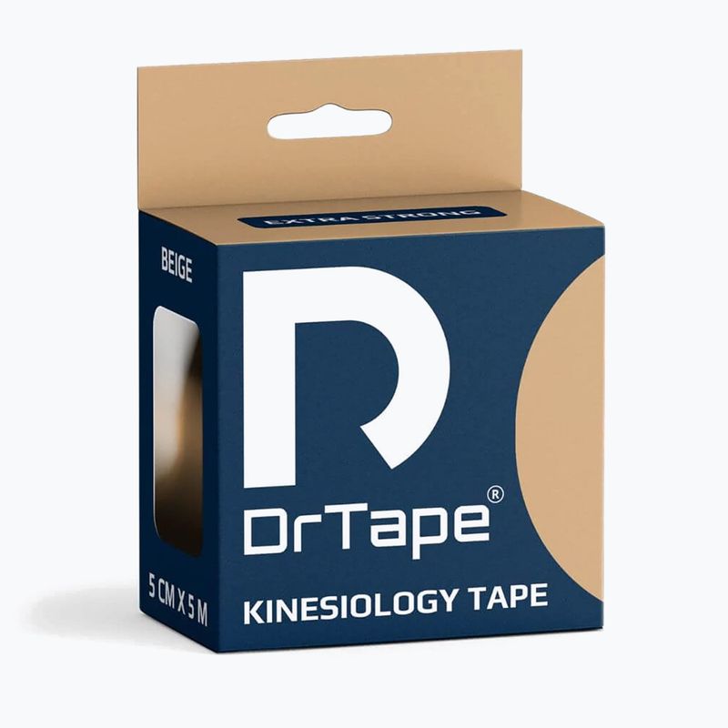 Bandă kinesiologică DrTape Kinesiology Tape beige 4