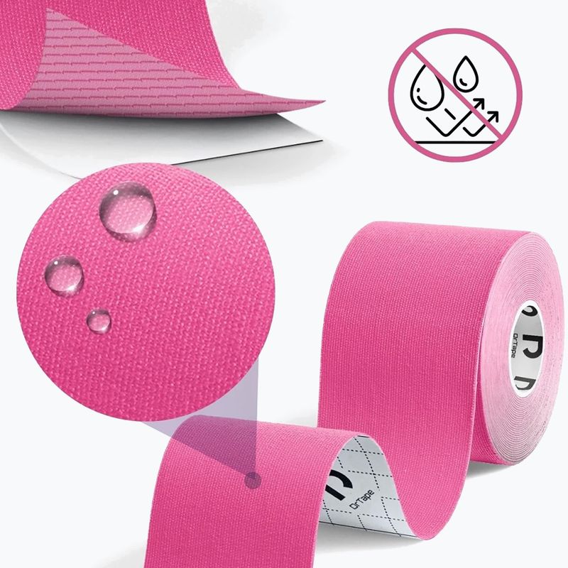 Bandă de kinesiotaping DrTape Kinesiology Tape pink 3