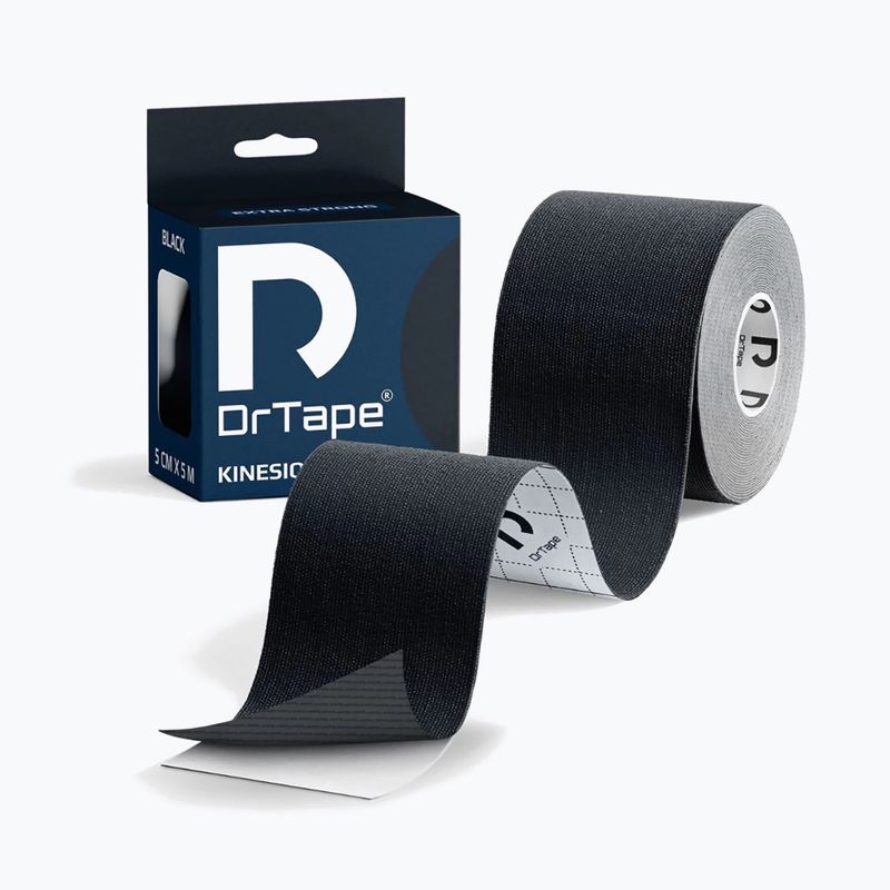 Bandă kinesiologică DrTape Kinesiology Tape black