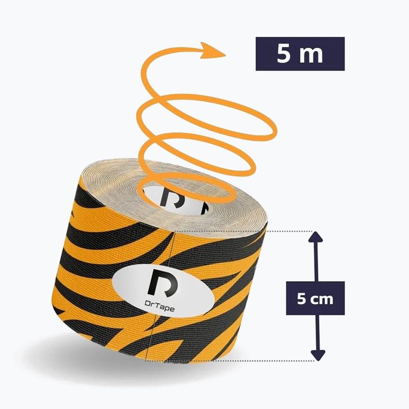 Bandă de kinesiotaping DrTape Kinesiology Tape tiger 2