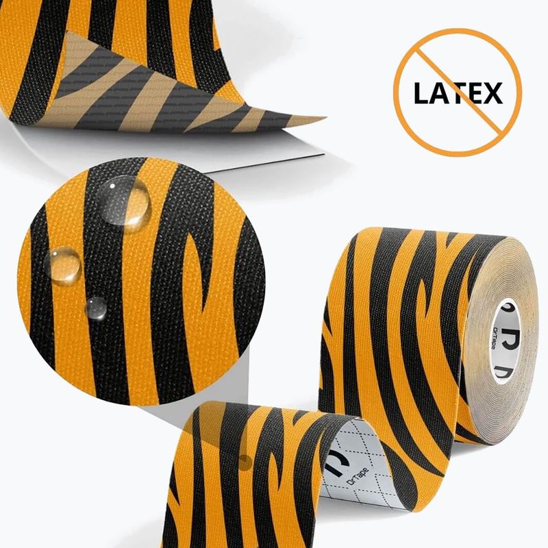 Bandă de kinesiotaping DrTape Kinesiology Tape tiger 3