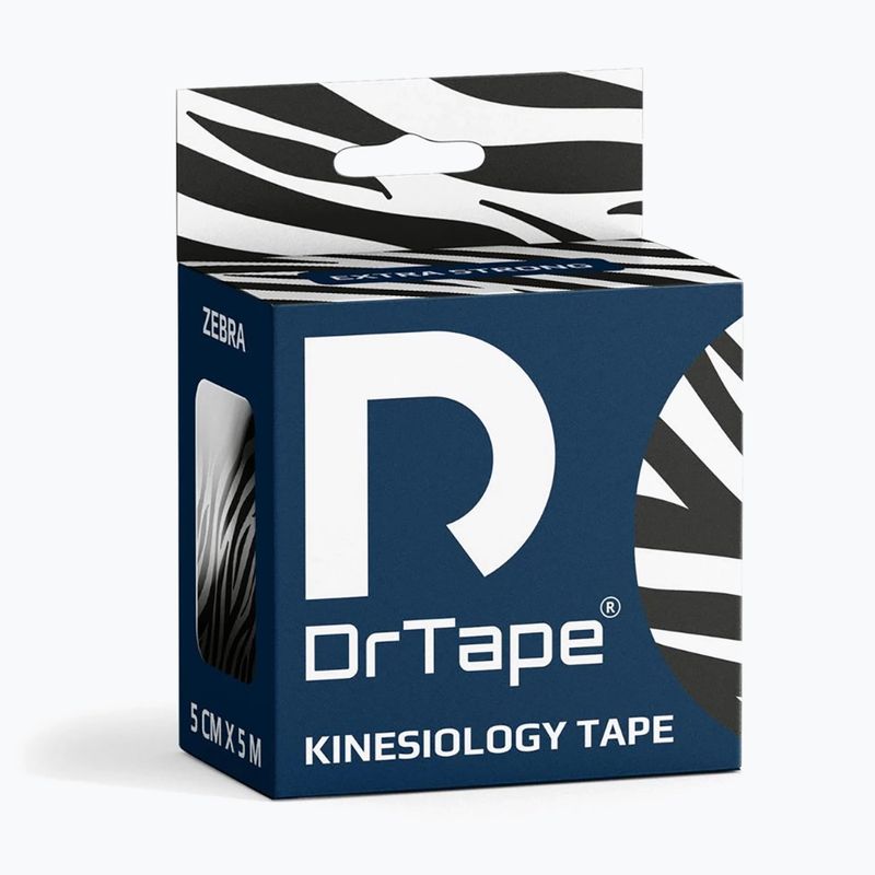 Bandă de kinesiotaping DrTape Kinesiology Tape zebra 4