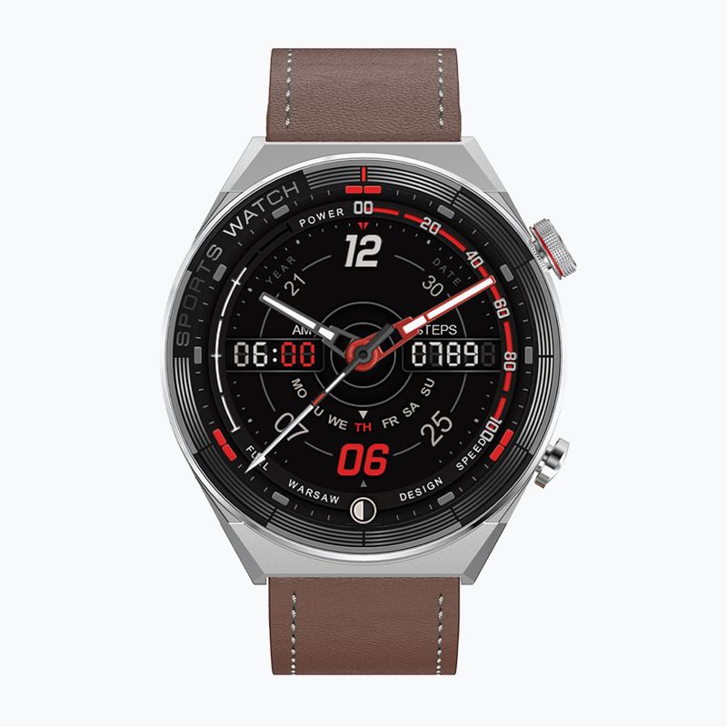 Ceas Watchmark Maverick argintiu/maroniu 2