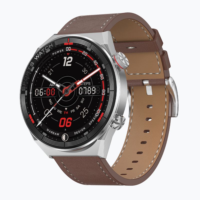 Ceas Watchmark Maverick argintiu/maroniu 5