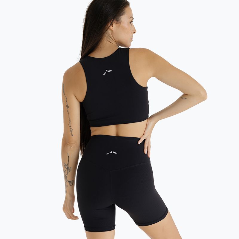 Top de yoga pentru femei JOYINME Pulse Ribbed negru 6