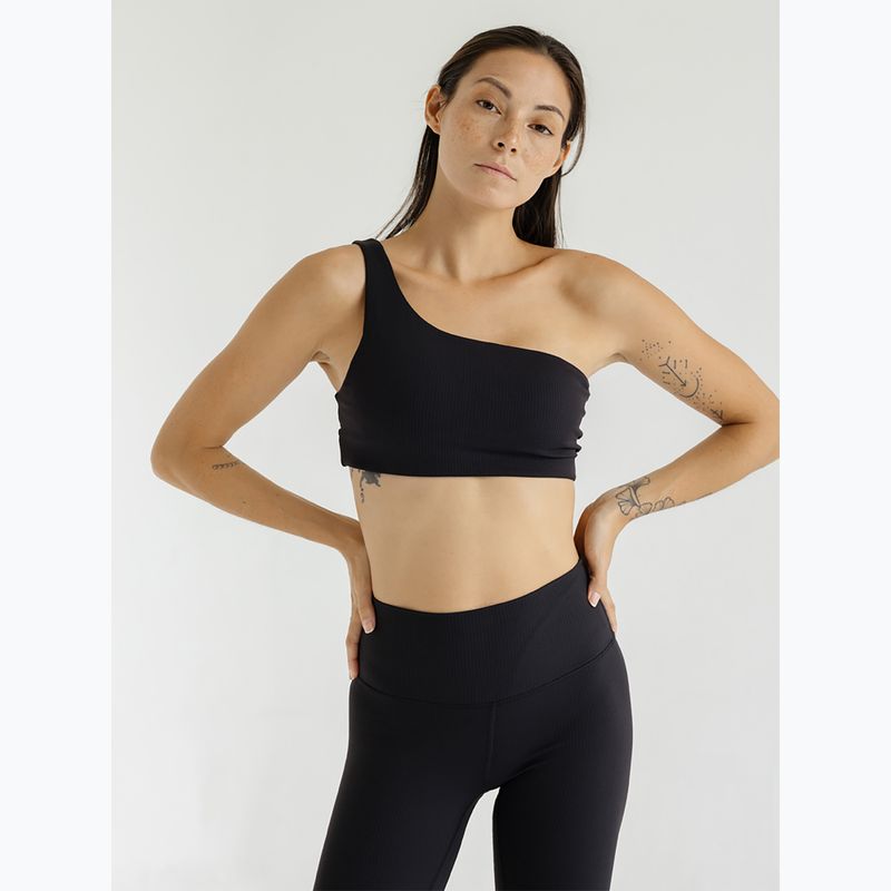 Sutien de yoga JOYINME Heat Ribbed negru 5