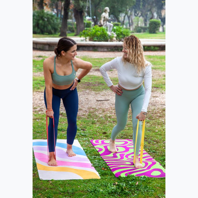 Set de benzi din material pentru exerciții FORCEBAND Mini Band 5 buc. + E-BOOK multicolor 12