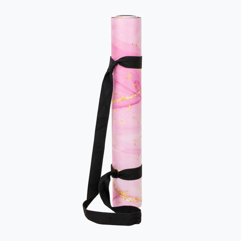 Covoraș de yoga/fitness FORCEBAND Gold Pink 4 mm pink/gold 2