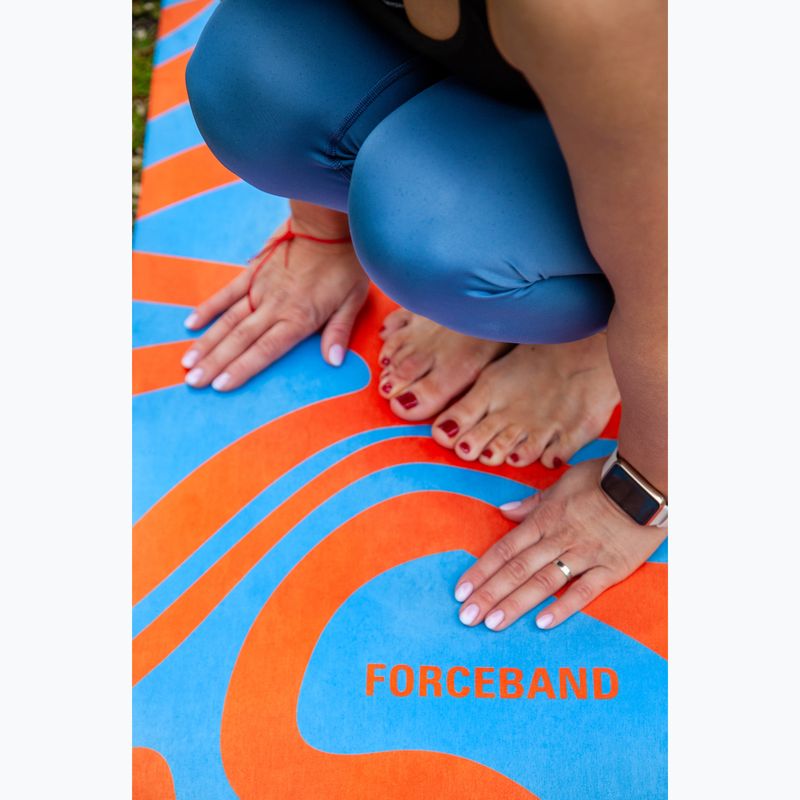 Covoraș de yoga/fitness FORCEBAND Abstract Orange 4 mm orange/blue 5