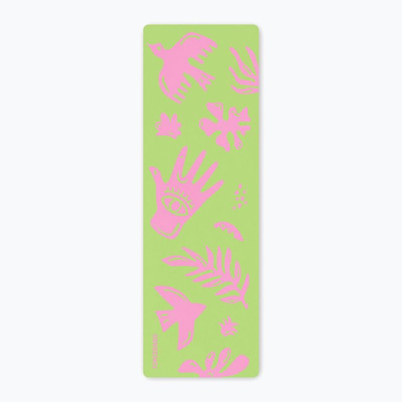 Covoraș de yoga/fitness FORCEBAND Energy Pistachio 4 mm pistachio/pink