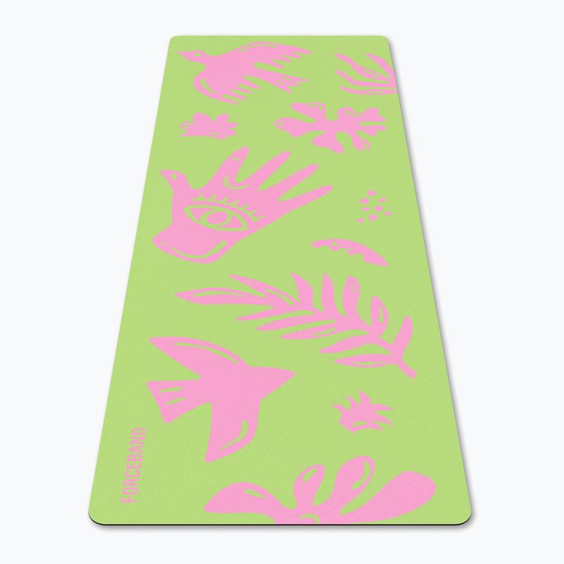 Covoraș de yoga/fitness FORCEBAND Energy Pistachio 4 mm pistachio/pink 2