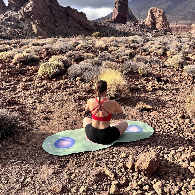 Saltea de yoga FORCEBAND Solar microfiber + eco rubber 5 mm solar 4