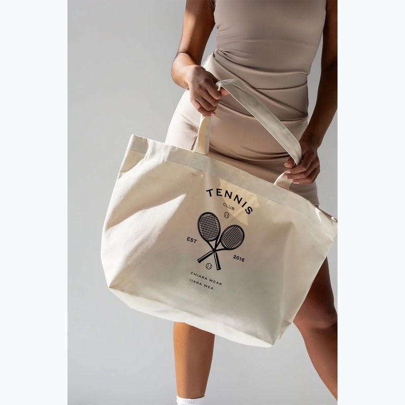 Geantă Chiara Wear Tennis Tote bej/neagră