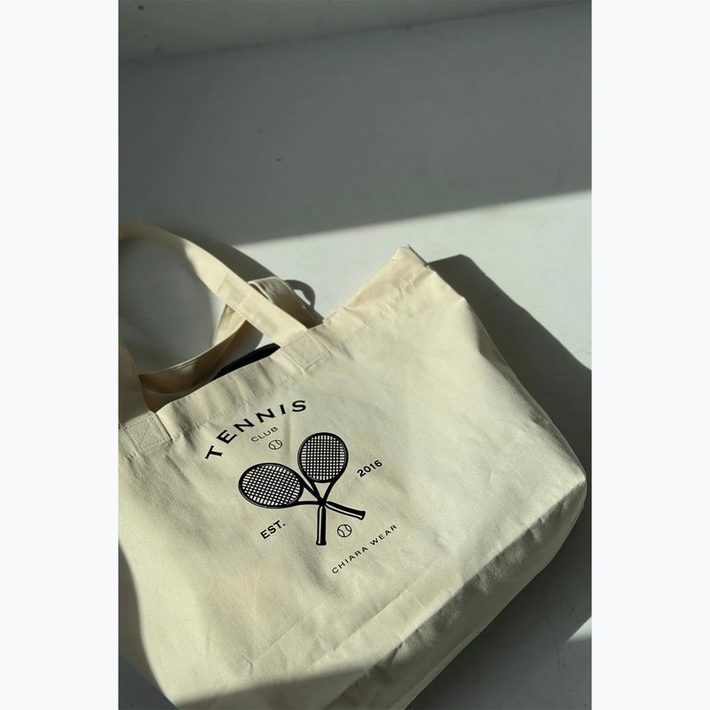 Geantă Chiara Wear Tennis Tote bej/neagră