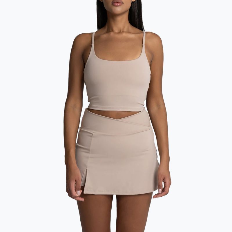 Fustă Chiara Wear Tennis z kolarkami beżowy