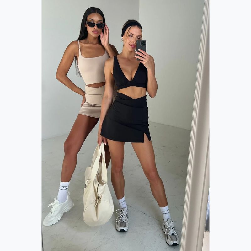 Fustă Chiara Wear Tennis z kolarkami beżowy