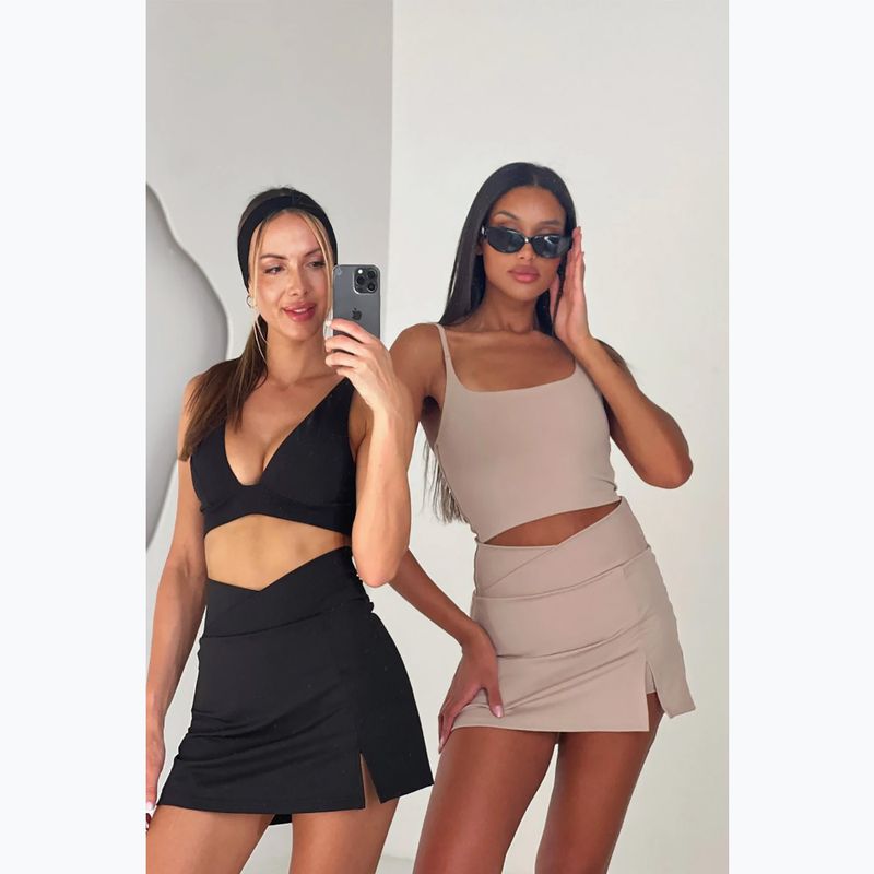 Fustă Chiara Wear Tennis z kolarkami beżowy