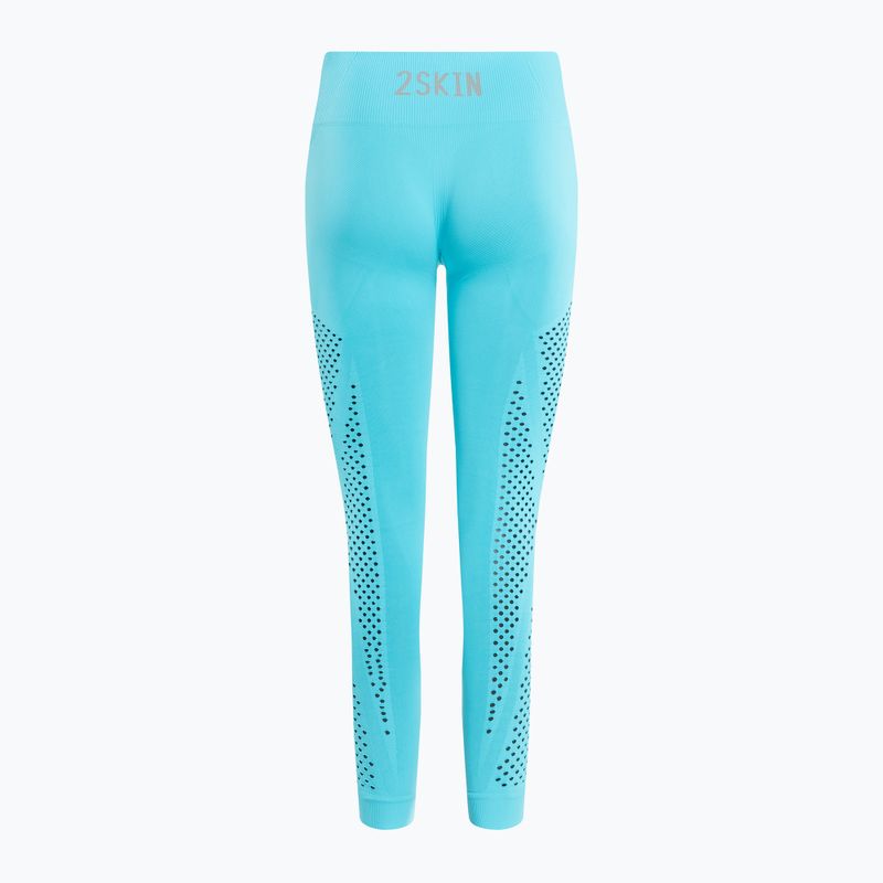 Jambiere de antrenament pentru femei 2skin Power Seamless Turquoise albastru 2S-60513 2