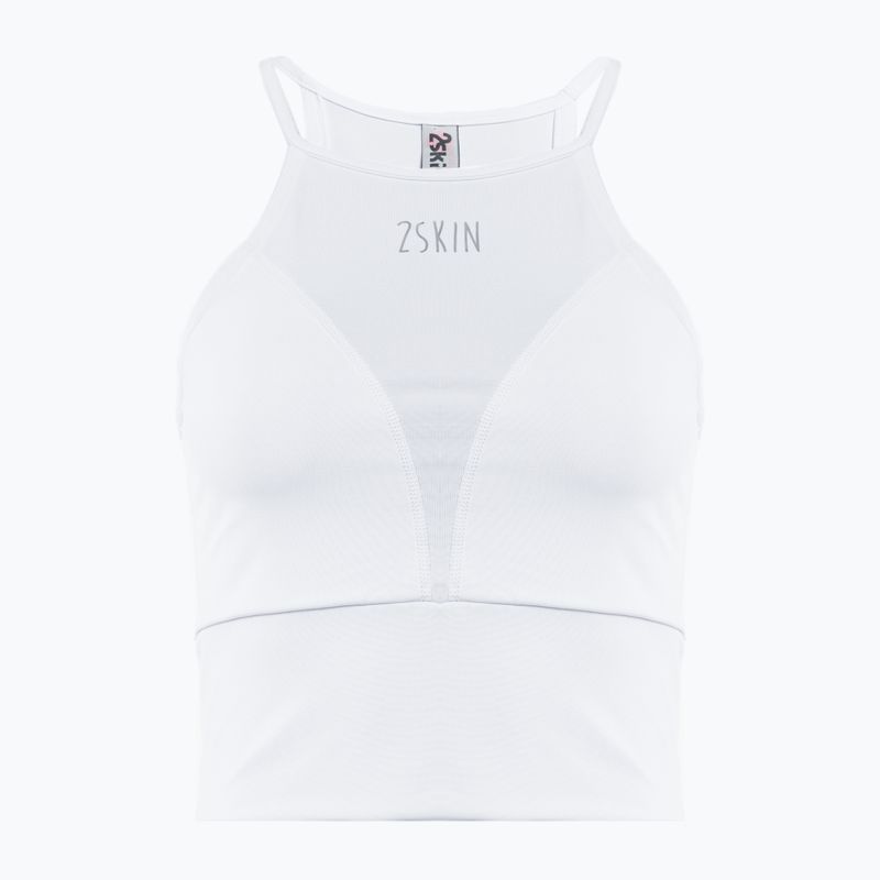 Top de antrenament pentru femei 2skin Crop Top Alb 2S-61305