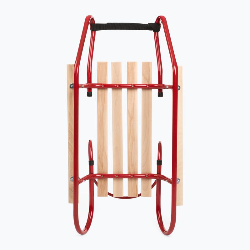 Sanie metalică HUMBAKA with backrest and footrests red 5