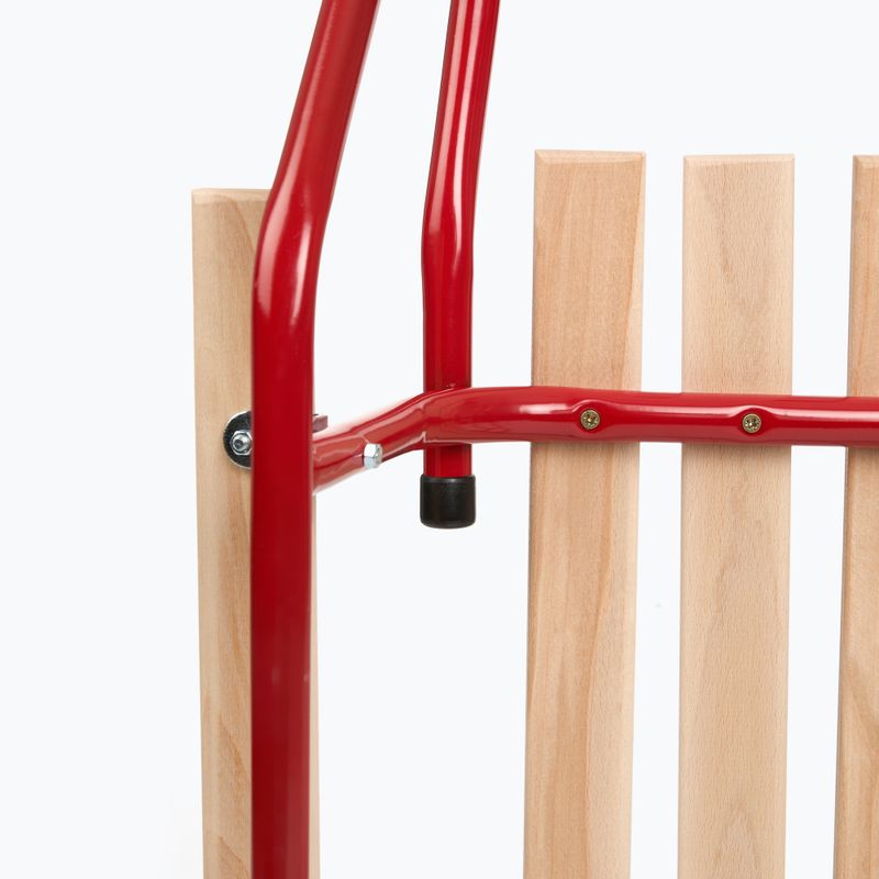 Sanie metalică HUMBAKA with backrest and footrests red 6