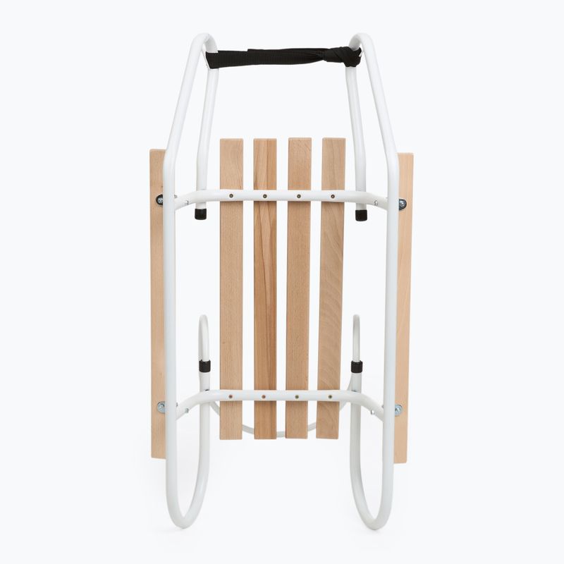 Sanie metalică HUMBAKA with backrest and footrests white 5